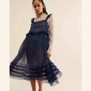 Free People Moon Phase Midi Slip Dress